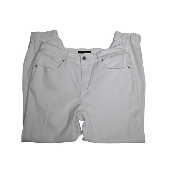 Black Label by Chico's Women's M White Ankle Jogger Jeans - Picture 4 of 12